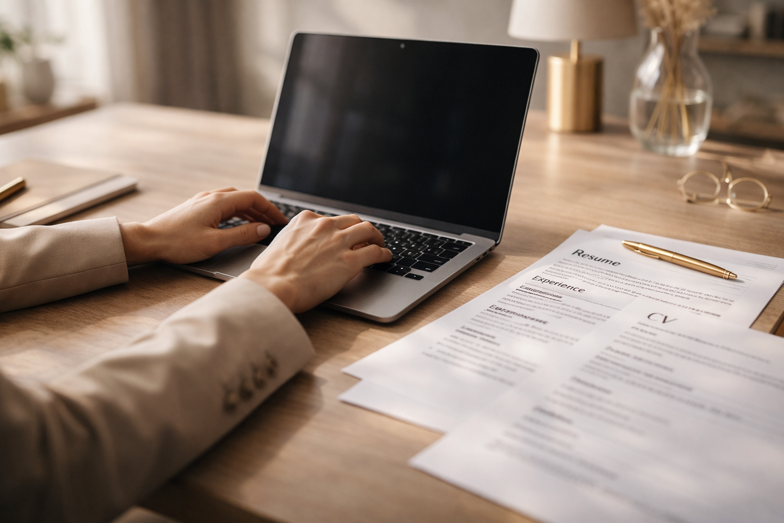 Profesjonalne biurko z laptopem - OsobistyRekruter.pl